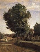 Entrance of Coubron Corot Camille